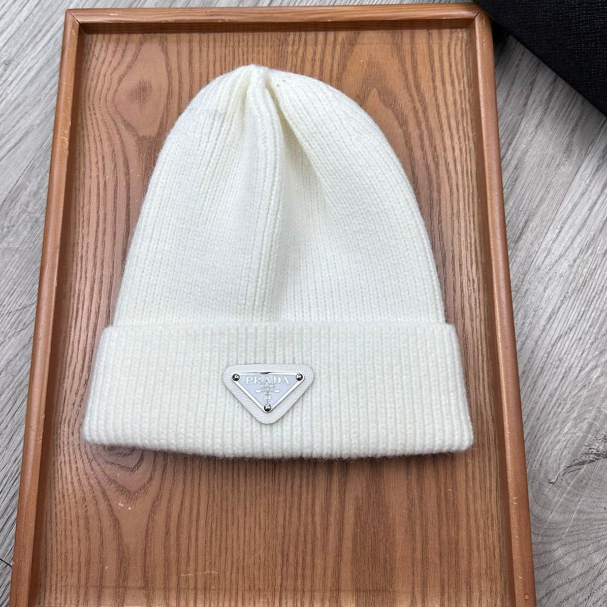 BEANIE HAT IN WHITE WOOL 332394