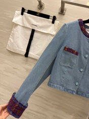 CC 25 Short Jacket Blue Denim Fabric
