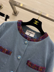 CC 25 Short Jacket Blue Denim Fabric