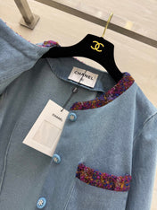 CC 25 Short Jacket Blue Denim Fabric