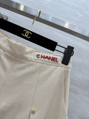 CC Pastoral Style Butterfly Skirt Beige Cotton