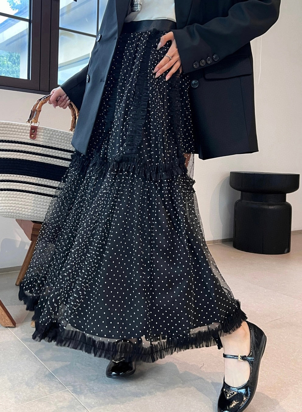 DIOR 25S LONG TULLE SKIRT STYLE 027