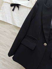 CHANEL 26S LACE-TRIMMED BLAZER 809