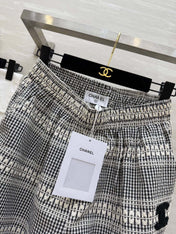 CHANEL 26S WIDE-LEG PLAID PANTS 971