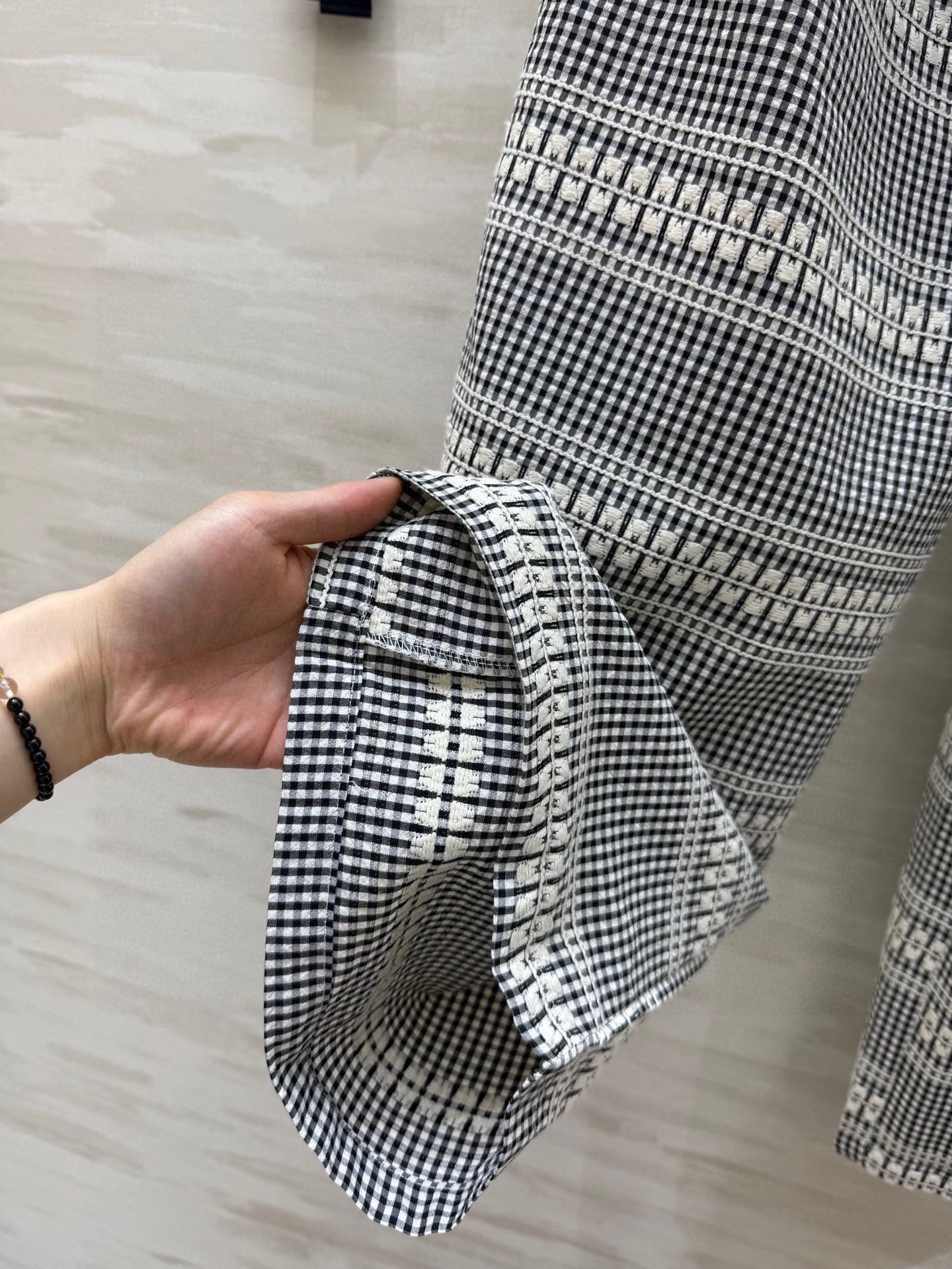 CHANEL 26S WIDE-LEG PLAID PANTS 971