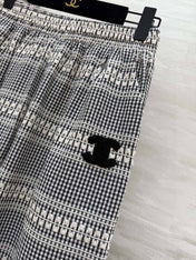 CHANEL 26S WIDE-LEG PLAID PANTS 971