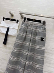 CHANEL 26S WIDE-LEG PLAID PANTS 971