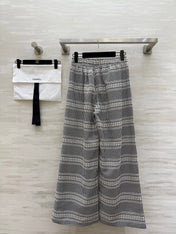 CHANEL 26S WIDE-LEG PLAID PANTS 971