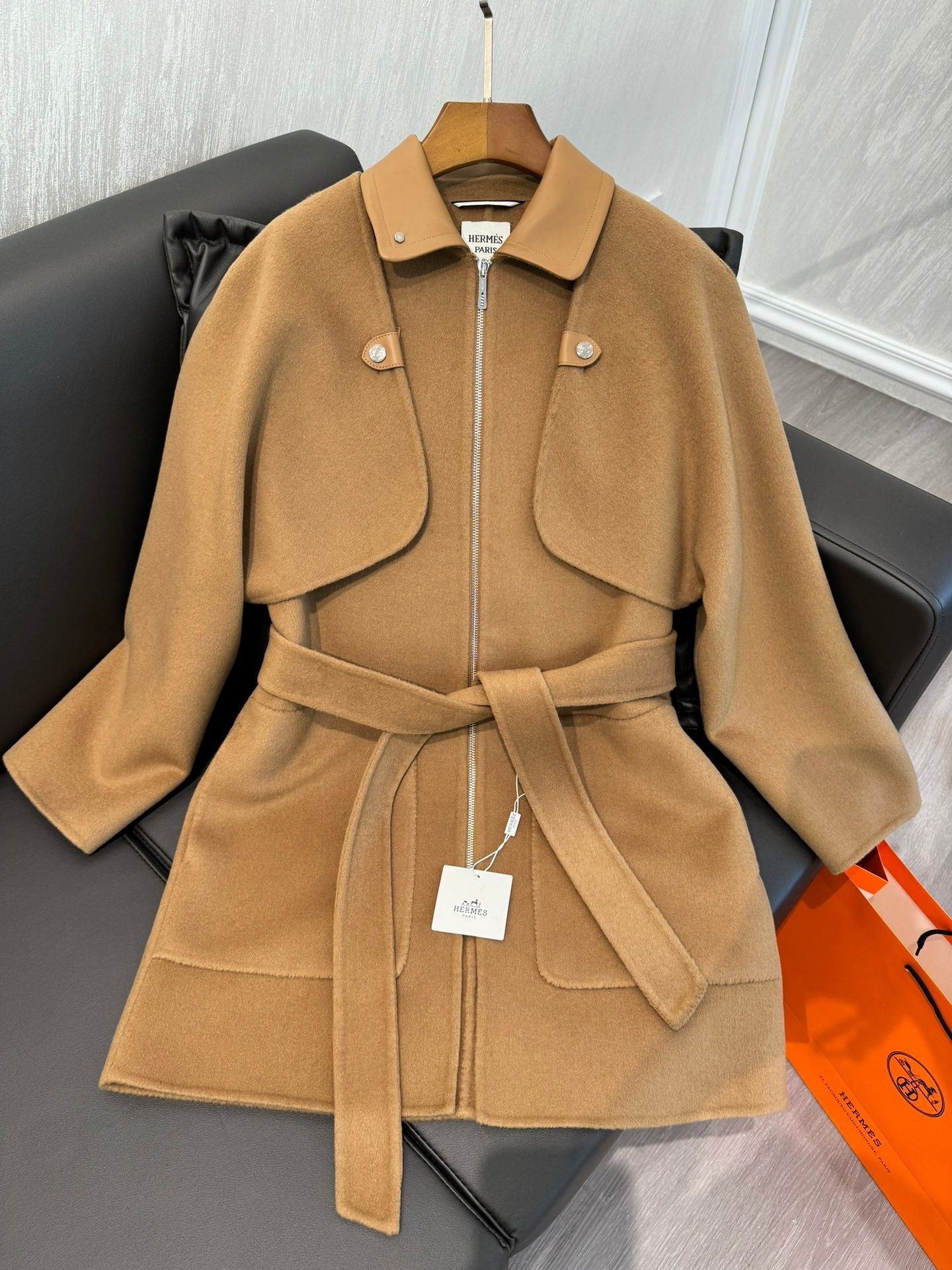 HERMES 25S MID-LENGTH CASHMERE COAT 285