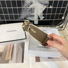 BOW HEADBAND IN BROWN BEAR KNITTED WOOL FABRIC 410871