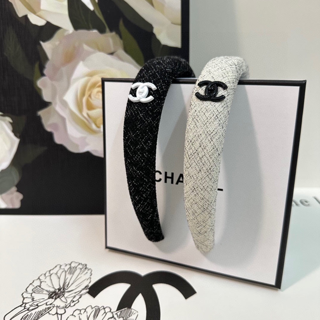 WHITE TWEED HAIRBAND 124640