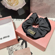 HAIR TIE IN GRAY MIX BLACK SPANDEX FABRIC 432829