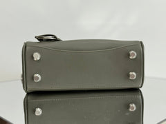RODEO MINI BAG 22 IN KHAKI GREEN SMOOTH CALFSKIN SILVER HARDWARE