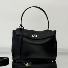 RODEO MINI BAG 22 IN BLACK SMOOTH CALFSKIN SILVER HARDWARE