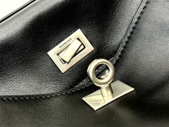 RODEO MINI BAG 22 IN BLACK SMOOTH CALFSKIN SILVER HARDWARE