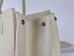 BEL AIR CARRY ALL BAG 29 IN WHITE NAPPA LAMBSKIN SILVER HARDWARE