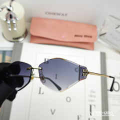 LOGO SUNGLASSES 68043 IN GOLD METAL GREY LENS