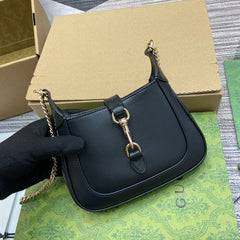 JACKIE NOTTE MINI BAG 19 IN BLACK CALFSKIN GOLD HARDWARE