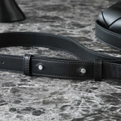 BOTTEGA VENETA 25S DIAGO 22 IN BLACK CALFSKIN PATENT SILVER HARDWARE