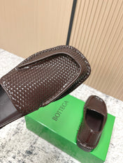 BOTTEGA VENETA 26S LOAFERS IN DARK BROWN INTRECCIATO CALFSKIN
