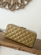 VINTAGE COSMETIC BAG 22 IN CAPE PALLISER SHINY CALFSKIN GOLD HARDWARE