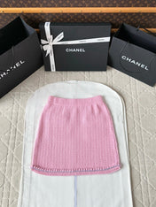 Chanel 25P Mini Skirt Pink Tweed 237296