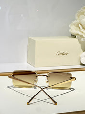 C DE RIMLESS SQUARE FRAME SUNGLASSES CT0610S IN METAL