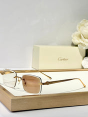 C DE RIMLESS SQUARE FRAME SUNGLASSES CT0610S IN METAL
