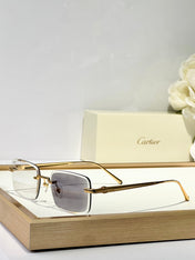 C DE RIMLESS SQUARE FRAME SUNGLASSES CT0610S IN METAL