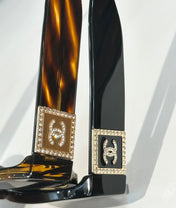 RECTANGULAR SUNGLASSES CH4366 IN ACETATE EMBOSSED CRYSTAL