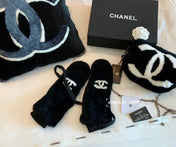 GLOVES IN BLACK RABBIT FUR AND LAMBSKIN 456405