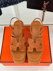 HM 25S JAM 30 HIGH-HEEL SANDAL IN TERRACOTTA ORANGE SUEDE