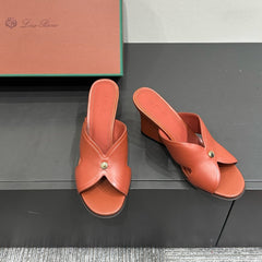 LP HIGH HEELS 25S IN RUST ORANGE LAMBSKIN