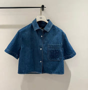 Loewe Denim Shirt Jacket Blue Cotton