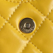 CAMERA BAG 24 IN MIMOSA YELLOW SHINY CALFSKIN GOLD CHAIN