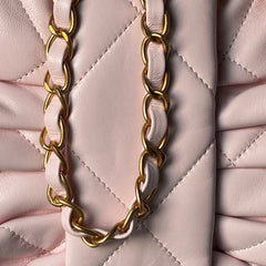 CHANEL 25S BOW BAG 38 IN PINK LAMBSKIN WITH GOLD HARDWARE