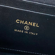 CHANEL 25S VANITY BAG 20 IN BLACK CAVIAR LEATHER