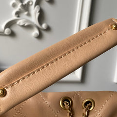 CHANEL 25S HOBO BAG 45 IN WARM SAND BEIGE LAMBSKIN