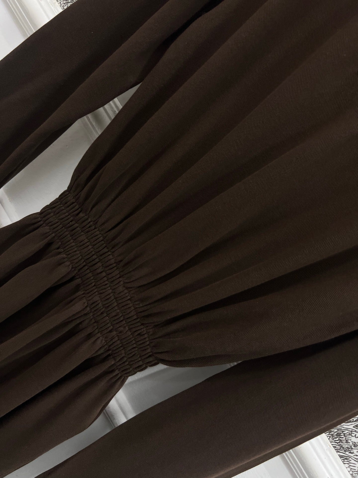 MIU POLO DRESS DARK BROWN 274604