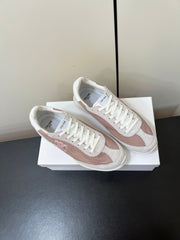 CELINE 25S RACER FORREST GUMP SNEAKERS IN PINK AND GRAY MERCERIZED CALFSKIN