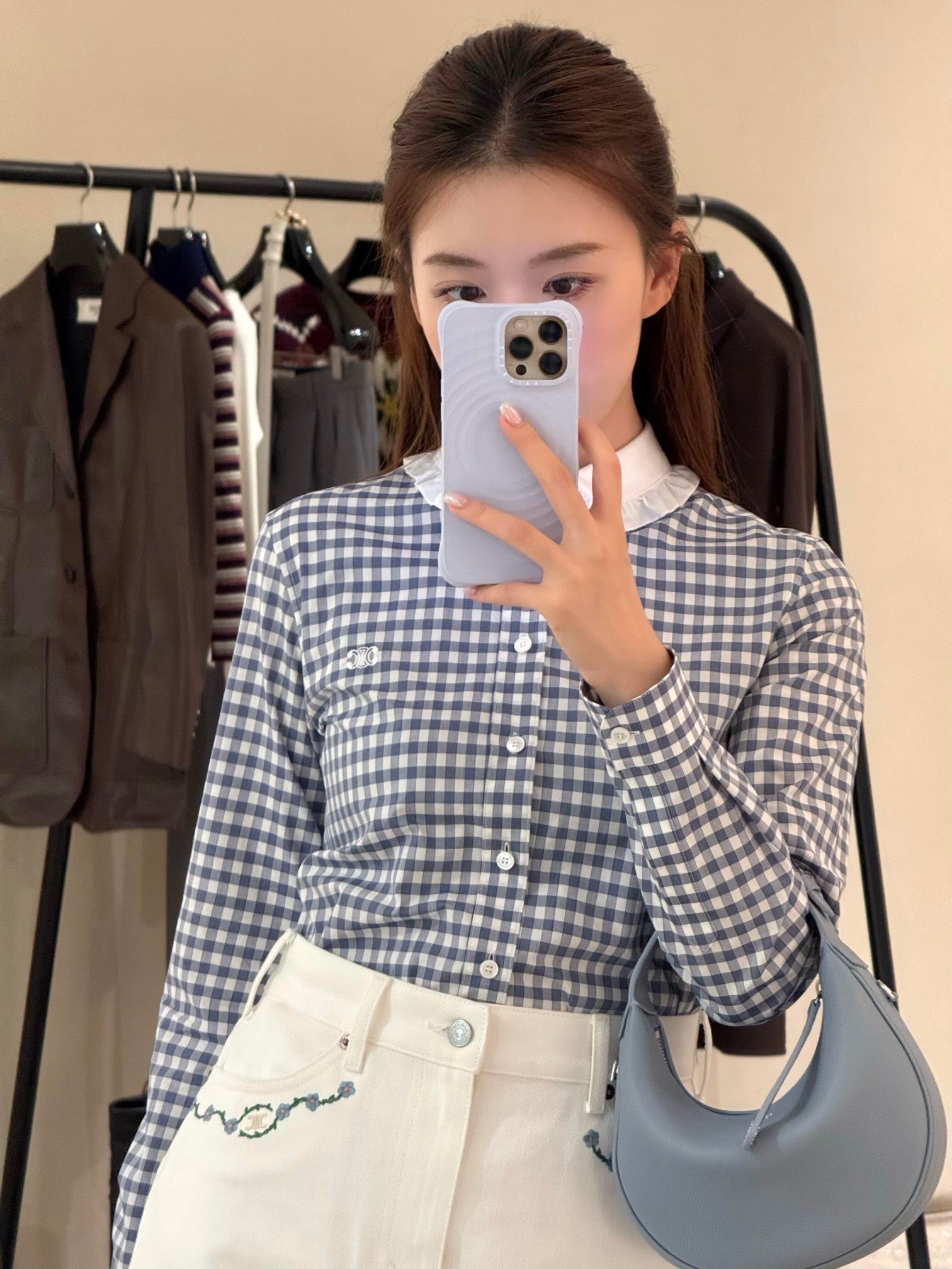 CELINE 25S PLAID SHIRT 0112