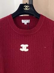 CHANEL 26S SHORT-SLEEVE CREW NECK SWEATER 866