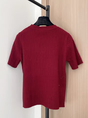 CHANEL 26S SHORT-SLEEVE CREW NECK SWEATER 866