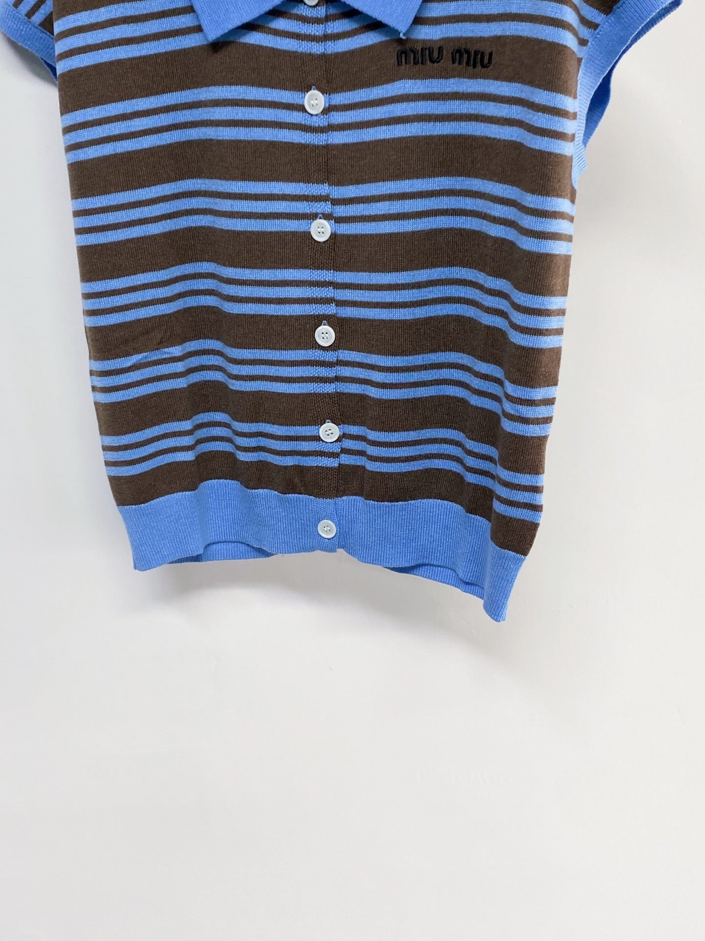 MIUMIU 26S COLLARED TANK TOP 1034