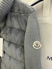 MONCLER 25S WOOL CARDIGAN IN GRAY 069