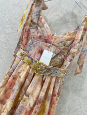 ZIMMERMANN SHORT HERRINGBONE DRESS IN PLUM PURPLE 269372