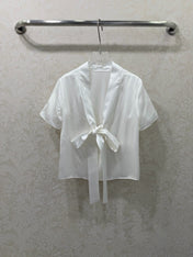 DIOR 26S SHORT-SLEEVE WAIST-TIED SHIRT 1216