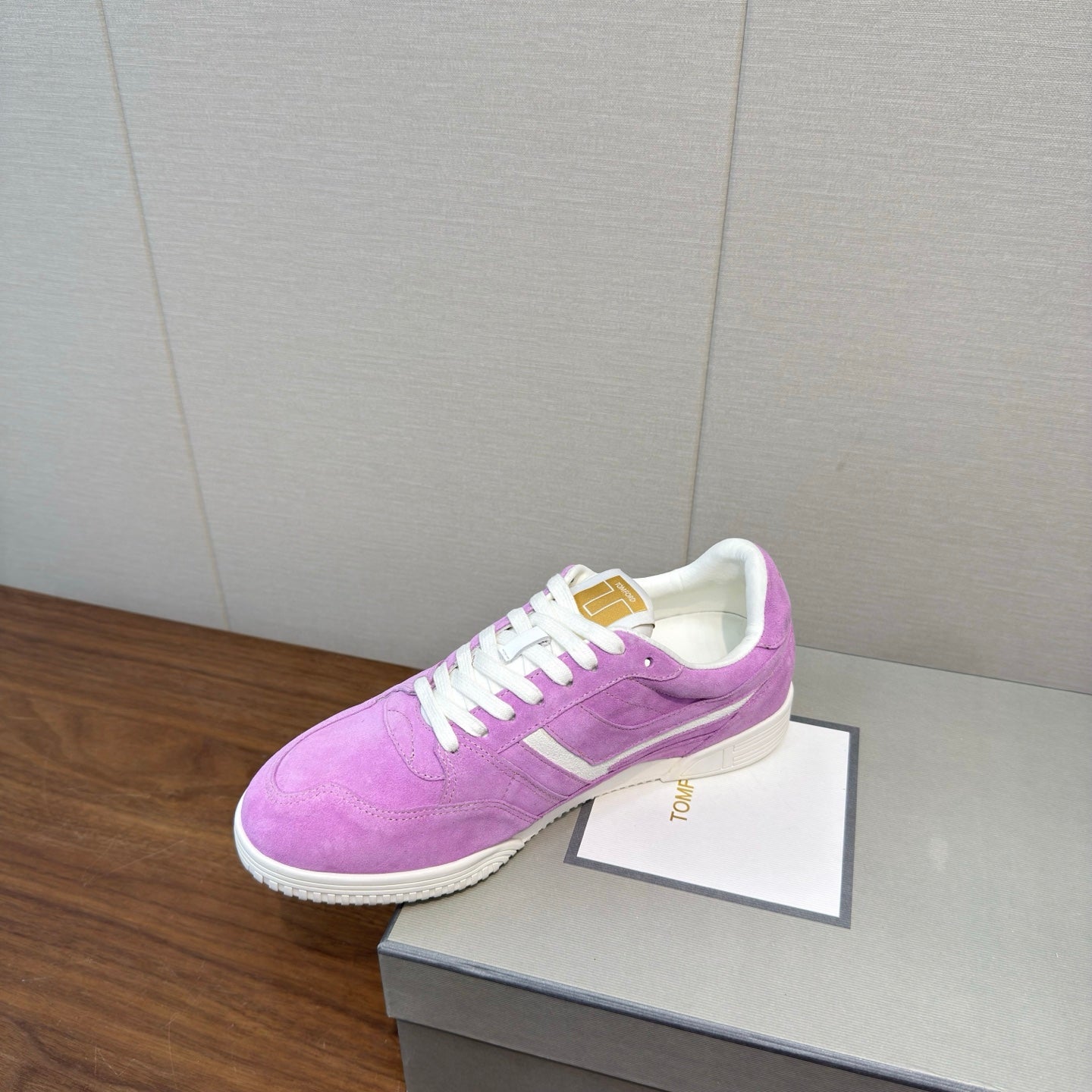 TOM FORD 26S JACKSON SNEAKERS IN PINKISH PURPLE SUEDE