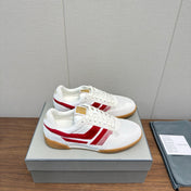 TOM FORD 26S JACKSON SNEAKERS IN WHITE AND RED SUEDE