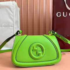 GUCCI 26S BLONDIE BAG 21 IN GREEN CALFSKIN